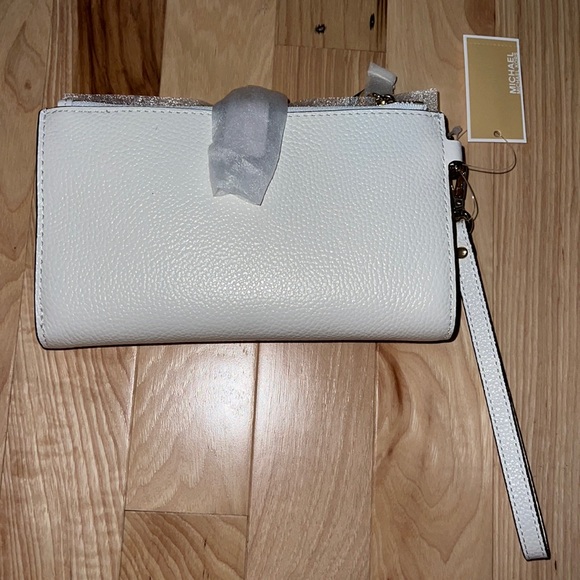 Michael Kors Adele Double-Zip Pebble Leather Wristlet - Picture 3 of 8